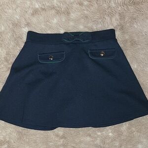 Gymboree Navy Skort with Bow and Button Details